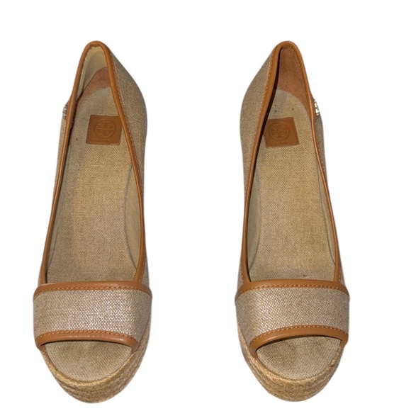 Tory Burch Peep Toe Wedges - Picture 4 of 7